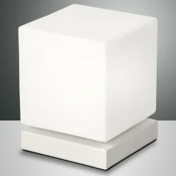Fabas Luce Lampe à poser LED Brenta blanche avec variateur| Lampes À Poser Led|Lampes À Poser Et Lampes De Table
