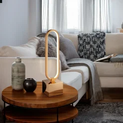 Schuller Valencia Lampe à poser LED Colette, beau design doré rosé| Lampes À Poser Led|Lampes À Poser Et Lampes De Table