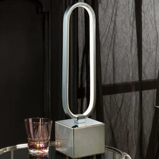 Schuller Valencia Lampe à poser LED Colette au joli design, chromée| Lampes À Poser Led|Lampes À Poser Et Lampes De Table