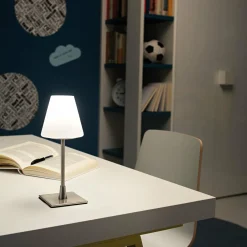 Fabas Luce Lampe à poser LED Lucy variateur tactile, chromée| Lampes À Poser Led|Lampes À Poser Et Lampes De Table