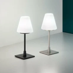 Fabas Luce Lampe à poser LED Lucy variateur tactile, chromée| Lampes À Poser Led|Lampes À Poser Et Lampes De Table