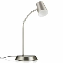 Trio Lighting Lampe à poser LED Narcos, aspect nickel| Lampes À Poser Led|Lampes À Poser Et Lampes De Table