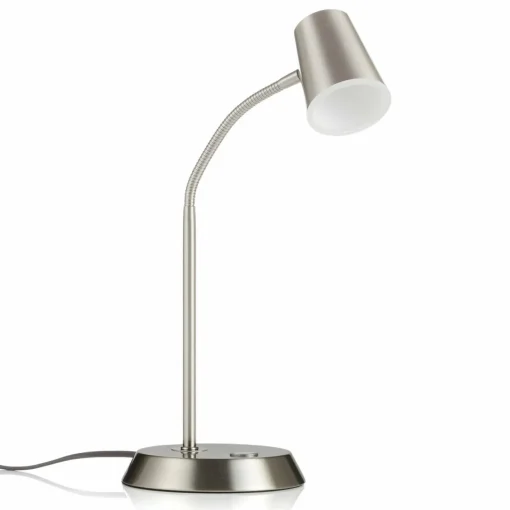 Trio Lighting Lampe à poser LED Narcos, aspect nickel| Lampes À Poser Led|Lampes À Poser Et Lampes De Table