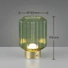 Reality Leuchten Lampe à poser LED rechargeable Lord, laiton/vert, hauteur 19,5 cm, verre| Lampes À Poser Led|Lampes À Poser Et Lampes De Table