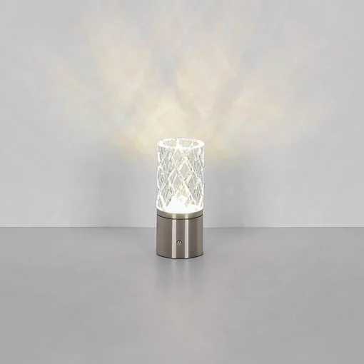 Globo Lampe à poser LED rechargeable Lunki, couleur nickel, hauteur 19 cm, CCT| Lampes À Poser Led|Lampes À Poser Et Lampes De Table
