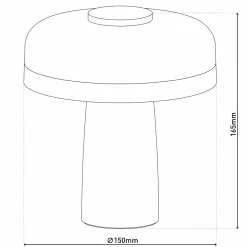 Näve Lampe à poser LED rechargeable Pilu noir hauteur 16,5cm métal Touchdim| Lampes À Poser Led|Lampes À Poser Et Lampes De Table