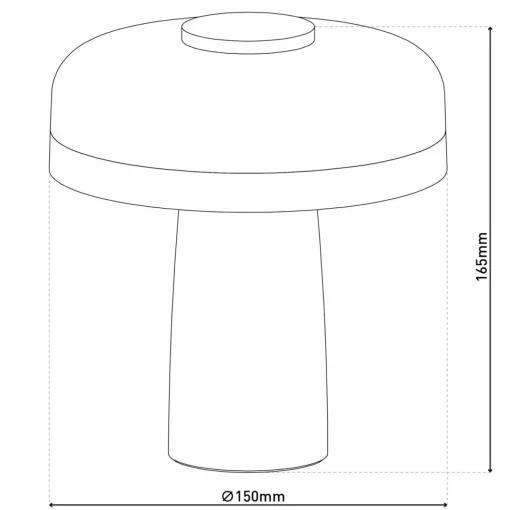Näve Lampe à poser LED rechargeable Pilu noir hauteur 16,5cm métal Touchdim| Lampes À Poser Led|Lampes À Poser Et Lampes De Table