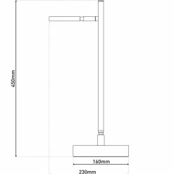 Näve Lampe à poser LED rechargeable Lupa, noir Hauteur 45 cm Métal Touchdim| Lampes À Poser Led|Lampes À Poser Et Lampes De Table