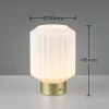 Reality Leuchten Lampe à poser LED rechargeable Lord, laiton/opale, hauteur 19,5 cm, verre| Lampes À Poser Led|Lampes À Poser Et Lampes De Table