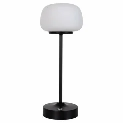 Näve Lampe à poser LED rechargeable Pina noire 27,8 cm Métal/Verre Touch| Lampes À Poser Led|Lampes À Poser Et Lampes De Table