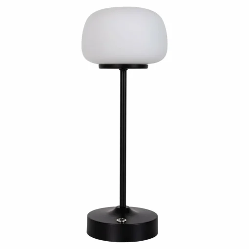Näve Lampe à poser LED rechargeable Pina noire 27,8 cm Métal/Verre Touch| Lampes À Poser Led|Lampes À Poser Et Lampes De Table