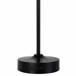 Näve Lampe à poser LED rechargeable Pina noire 27,8 cm Métal/Verre Touch| Lampes À Poser Led|Lampes À Poser Et Lampes De Table