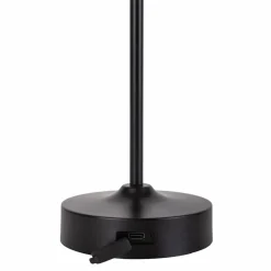 Näve Lampe à poser LED rechargeable Pina noire 27,8 cm Métal/Verre Touch| Lampes À Poser Led|Lampes À Poser Et Lampes De Table