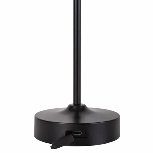 Näve Lampe à poser LED rechargeable Pina noire 27,8 cm Métal/Verre Touch| Lampes À Poser Led|Lampes À Poser Et Lampes De Table