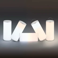 Fabas Luce Lampe à poser LED Thalia lumière réversible, blanc| Lampes À Poser Led|Lampes À Poser Et Lampes De Table