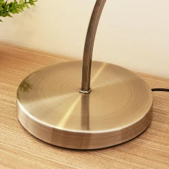 Lindby Lampe à poser Mialina, verre, métal, blanc albâtre, 42 cm| Lampes À Poser Led|Lampes À Poser Et Lampes De Table