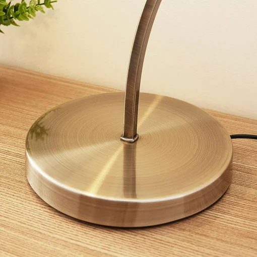 Lindby Lampe à poser Mialina, verre, métal, blanc albâtre, 42 cm| Lampes À Poser Led|Lampes À Poser Et Lampes De Table