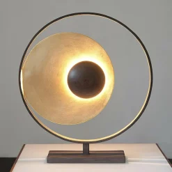Holländer Lampe à poser Satellite doré et brun, hauteur 58| Lampes À Poser Led|Lampes À Poser Et Lampes De Table