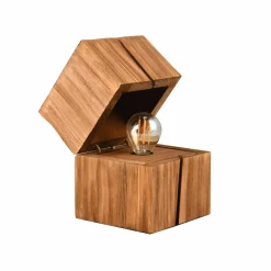 Trio Lighting Lampe à poser Treasure, naturel, bois, pliable| Lampes À Poser Led|Lampes À Poser Et Lampes De Table