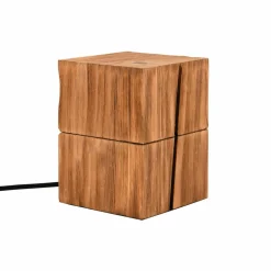 Trio Lighting Lampe à poser Treasure, naturel, bois, pliable| Lampes À Poser Led|Lampes À Poser Et Lampes De Table