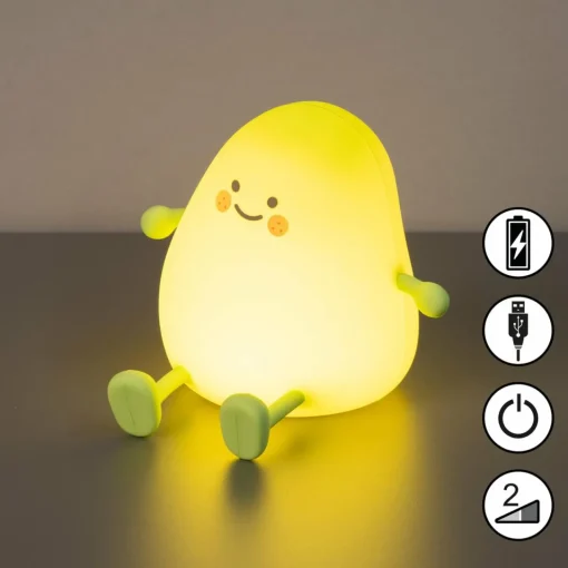 FH Lighting Lampe de chevet LED à accu Mango, blanc, minuterie, intensité variable| Lampes À Poser Led|Lampes À Poser Et Lampes De Table