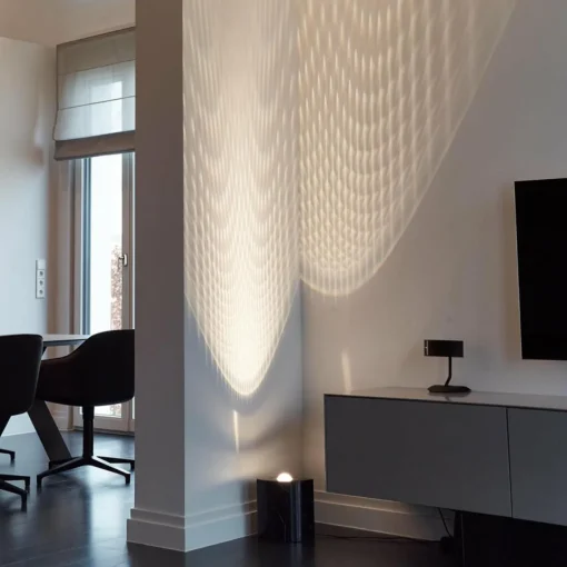 TECNOLUMEN Lampe de sol en marbre Egyptian Eye avec variateur| Lampadaires Led|Lampadaires
