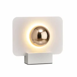 Mantra Iluminación Lampe de table LED Alba, effet lumineux indirect, blanc| Lampes À Poser Led|Lampes À Poser Et Lampes De Table