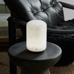 Carpyen Lampe de table LED Capsule en Alabaster hauteur 19,5cm| Lampes À Poser Led|Lampes À Poser Et Lampes De Table