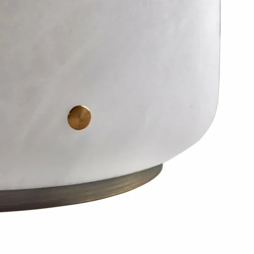 Carpyen Lampe de table LED Capsule en Alabaster hauteur 19,5cm| Lampes À Poser Led|Lampes À Poser Et Lampes De Table