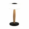 Fabas Luce Lampe de table LED Elea, noir, hauteur 29 cm, verre, bois| Lampes À Poser Led|Lampes À Poser Et Lampes De Table