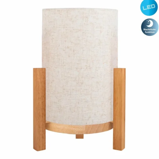 Näve Lampe de table LED Madita, hauteur 32 cm, Natur/ lin| Lampes À Poser Led|Lampes À Poser Et Lampes De Table