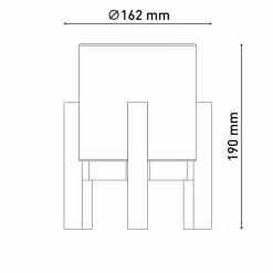 Näve Lampe de table LED Madita, hauteur 19 cm, Natur/blanc| Lampes À Poser Led|Lampes À Poser Et Lampes De Table