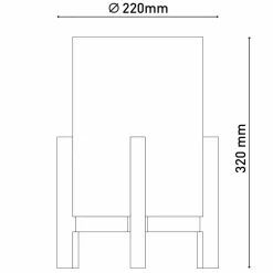 Näve Lampe de table LED Madita, hauteur 32 cm, Natur/blanc| Lampes À Poser Led|Lampes À Poser Et Lampes De Table
