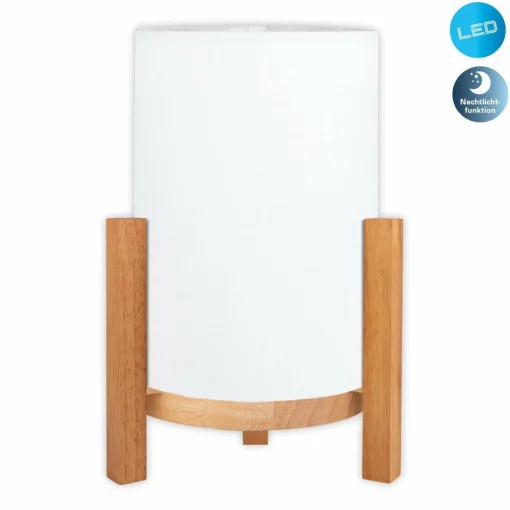 Näve Lampe de table LED Madita, hauteur 32 cm, Natur/blanc| Lampes À Poser Led|Lampes À Poser Et Lampes De Table