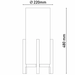 Näve Lampe de table LED Madita, hauteur 48 cm, Natur/blanc| Lampes À Poser Led|Lampes À Poser Et Lampes De Table