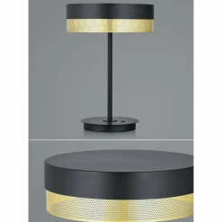HELL Lampe de table LED Mesh, Touchdimmer, noir/or| Lampes À Poser Led|Lampes À Poser Et Lampes De Table