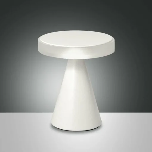 Fabas Luce Lampe de table LED Neutra, hauteur 20 cm, blanc, variateur tactile| Lampes À Poser Led|Lampes À Poser Et Lampes De Table