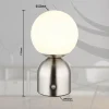 Globo Lampe de table LED rechargeable Julsy, couleur nickel, hauteur 21 cm, CCT| Lampes À Poser Led|Lampes À Poser Et Lampes De Table