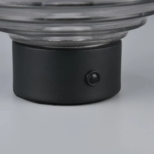 Reality Leuchten Lampe de table LED rechargeable Earl, noir/fumée, hauteur 14,5 cm, verre| Lampes À Poser Led|Lampes À Poser Et Lampes De Table