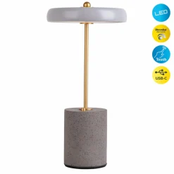Näve Lampe de table LED Seta, batterie, ciment, gris| Lampes À Poser Led|Lampes À Poser Et Lampes De Table