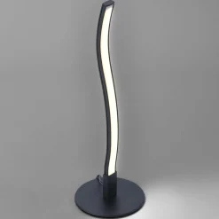 JUST LIGHT. Lampe de table LED Wave 3 000 K 30 cm noire| Lampes À Poser Led|Lampes À Poser Et Lampes De Table