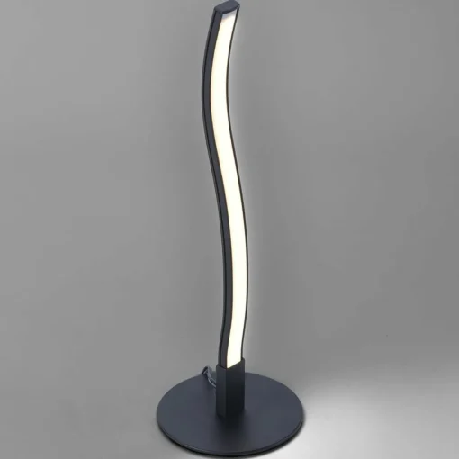 JUST LIGHT. Lampe de table LED Wave 3 000 K 30 cm noire| Lampes À Poser Led|Lampes À Poser Et Lampes De Table