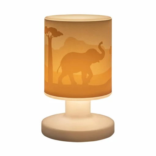 Elobra Lampe de table rechargeable LED Scandi Savane, orange, 21, cm| Lampes À Poser Led|Lampes À Poser Et Lampes De Table