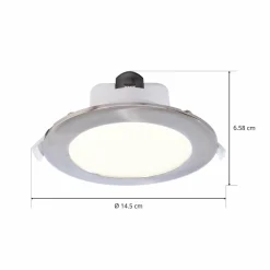 Deko-Light Lampe encastrable LED Acrux 120 blanche, Ø 14,5 cm| Spots Encastrés Led|Luminaires Led D'Intérieur