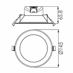 Deko-Light Lampe encastrable LED Acrux 120 blanche, Ø 14,5 cm| Spots Encastrés Led|Luminaires Led D'Intérieur