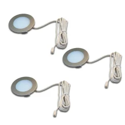 Hera Lampe encastrée dans meuble LED FR 55 inox par 3| Luminaires Led D'Intérieur