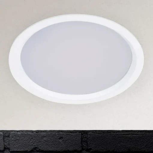 ORION Lampe encastrée LED Spock dimmable Ø 17 cm blanc| Spots Encastrés Led|Luminaires Led D'Intérieur