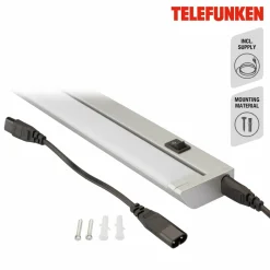 Telefunken Lampe meuble LED Hestia 4 000 K 1 000 lm titane| Luminaires Led D'Intérieur