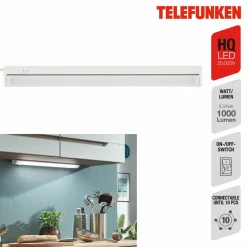 Telefunken Lampe meuble LED Hestia 4 000 K 1 000 lm blanche| Luminaires Led D'Intérieur