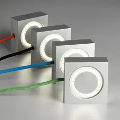 TECNOLUMEN Lampe multi-usages Square avec LED et câble rouge| Lampes À Poser Led|Lampes À Poser Et Lampes De Table